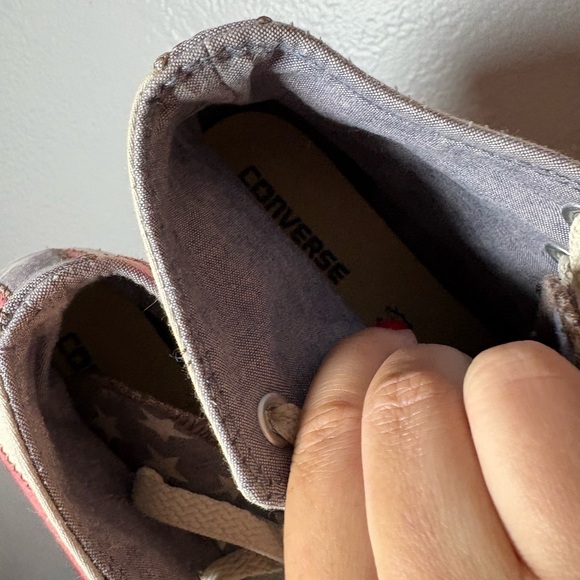 Converse American flag Pink and Gray High-Tops lace up men’s 7.5 women’s 9.5 - Picture 4 of 8